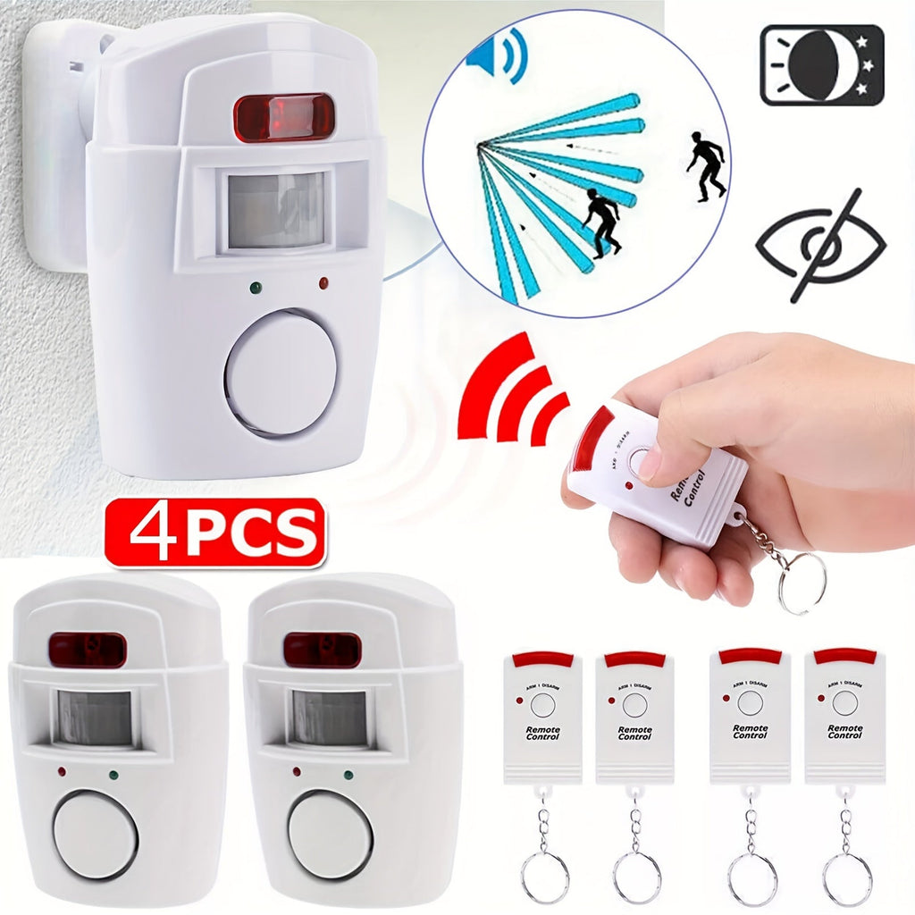 NNETM Wireless PIR Motion Sensor Alarm System (4 pcs)-2