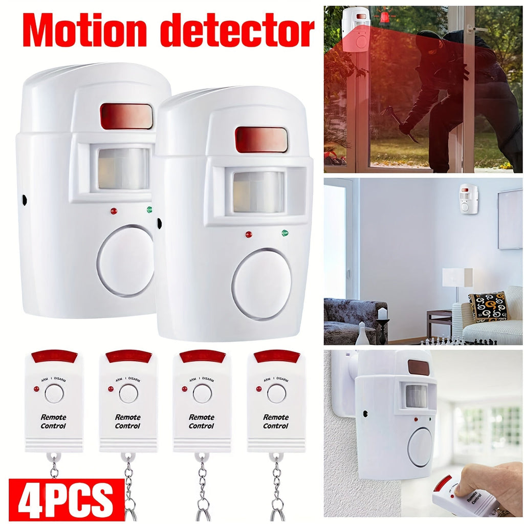 NNETM Wireless PIR Motion Sensor Alarm System (4 pcs)-4