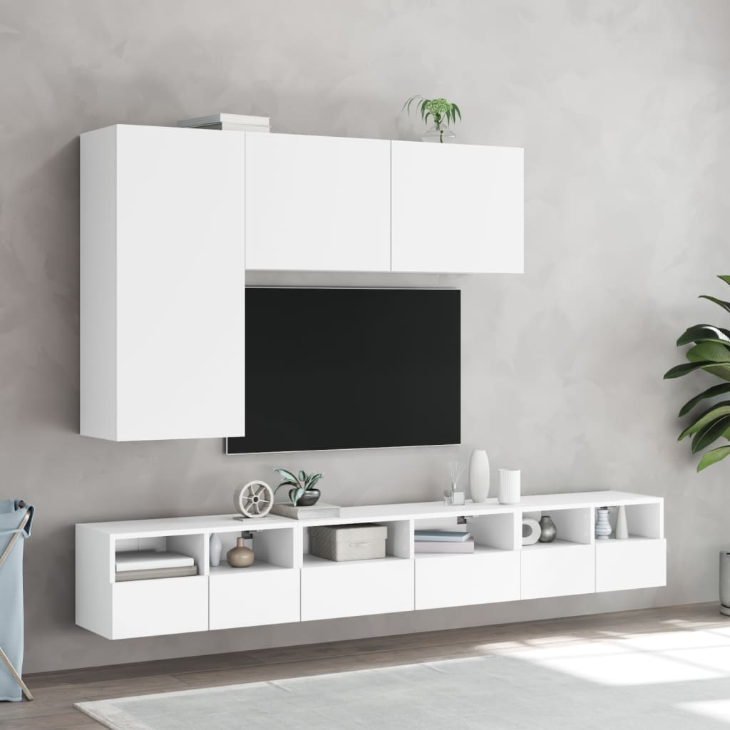 NNEVL TV Wall Cabinets 2 pcs White 60x30x30 cm Engineered Wood-3