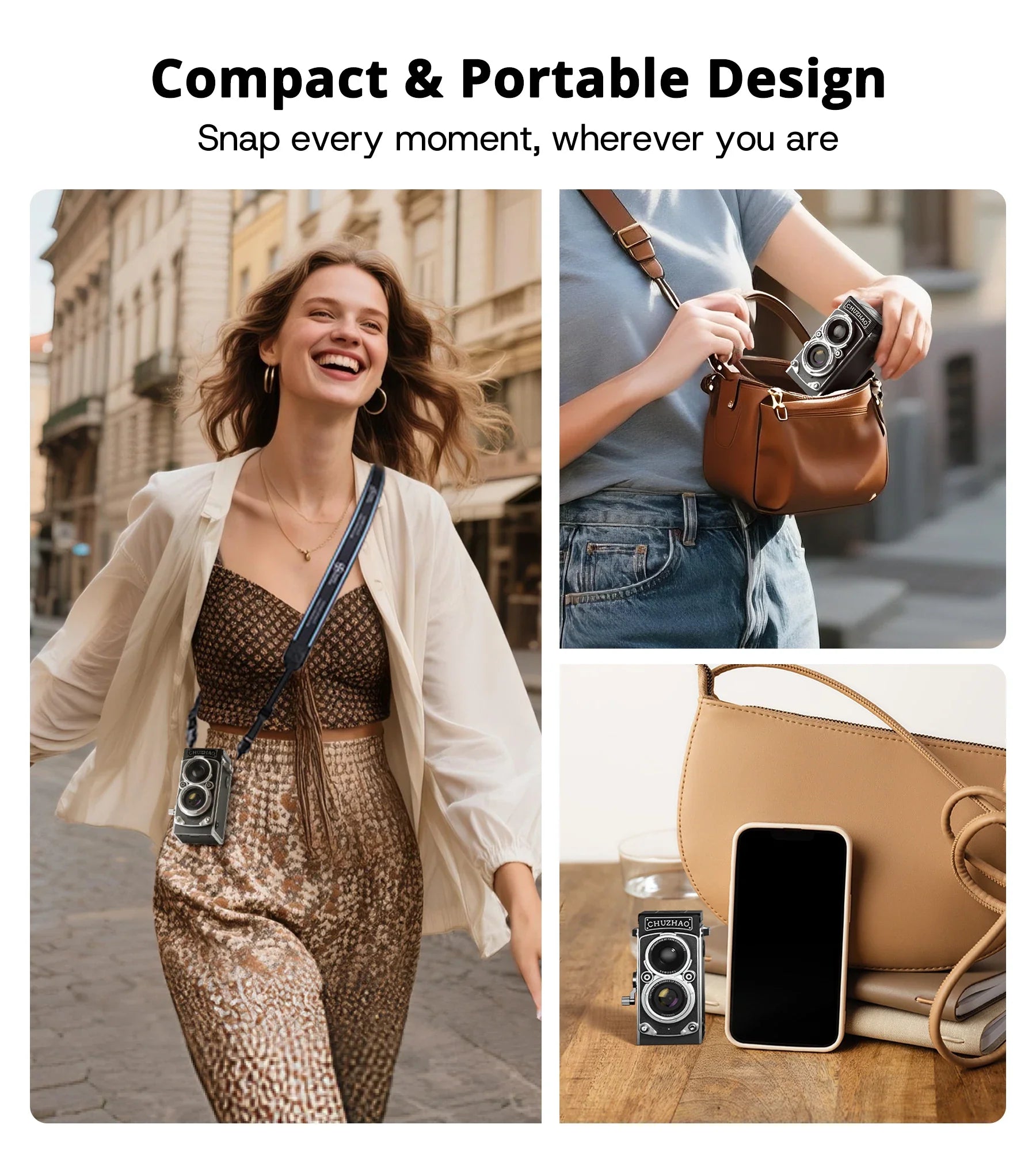 NNEOBA Mini Retro Digital Camera Black-4