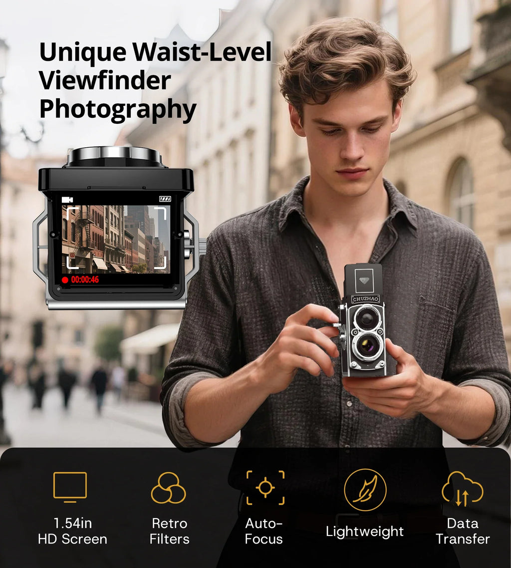 NNEOBA Mini Retro Digital Camera Black-3