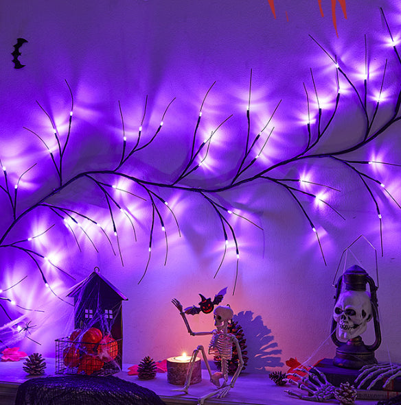 Halloween Decoration Rattan Lamp LED Artificial Tree Lights